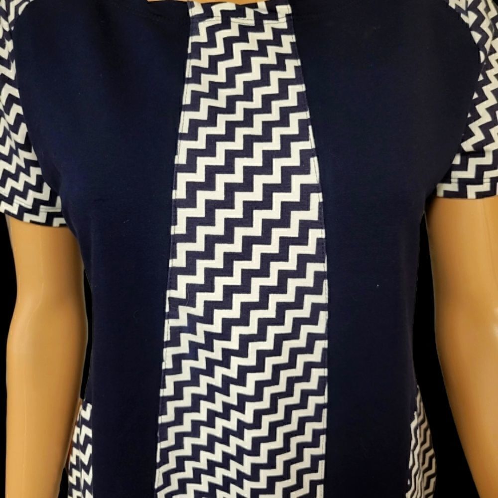 Imported Italian Chevron Mini Dress - Picture 2 of 6
